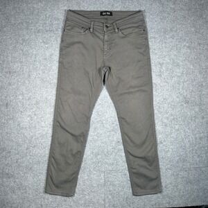 DU/ER no sweat pants mens 33x34(32x28) Grey Performance tapered Slim trousers